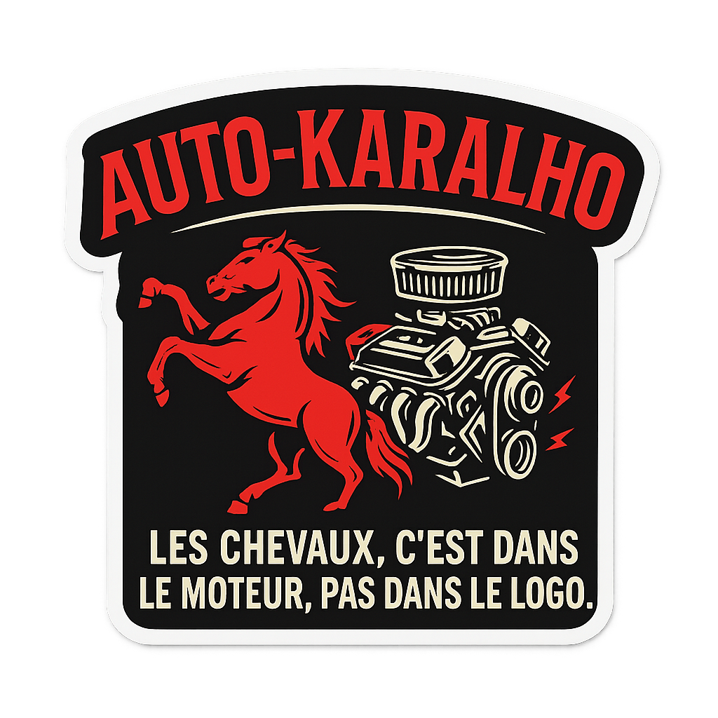 Sticker -Les chevaux, c’est dans le moteur, pas dans le logo